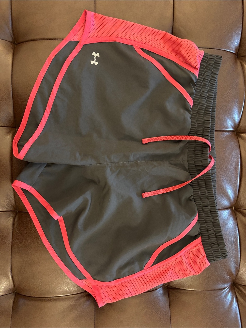 Under Armour Women’s Black and Pink Trim Athletic Shorts